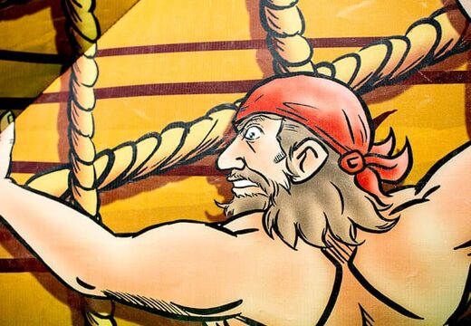 Acquistare un parco gioco gonfiabile completo con ostacoli e scivolo con il tema mondo mare