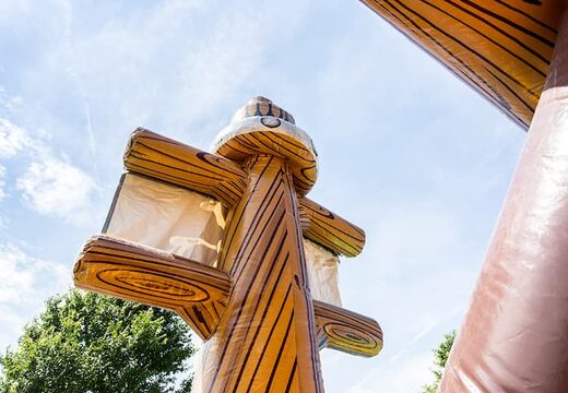 Acquistare un parco gioco gonfiabile completo con ostacoli e scivolo con il tema mondo mare