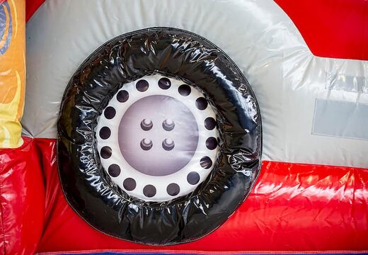 Ordina un grande castello gonfiabile per vigili del fuoco da interni con scivolo a tema Lego per bambini. Acquista castelli gonfiabili online su JB Gonfiabili Italia