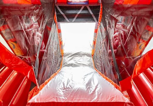 Castello gonfiabile multigiocatore dei vigili del fuoco con scivolo al centro e oggetti 3D per bambini. Ordina i castelli gonfiabili online su JB Gonfiabili Italia