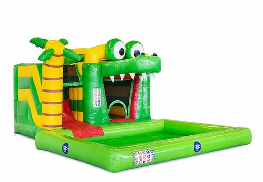 Acquista un castello gonfiabile scivolo acquatico a forma di coccodrillo con una piscina per bambini su JB Gonfiabili Italia. Ordina saltarelli gonfiabili acquatici online su JB Gonfiabili Italia