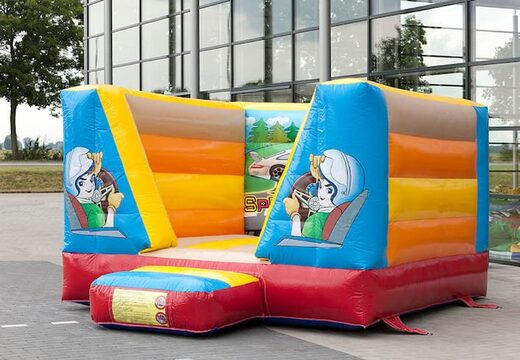 Klein open springkussen kopen in het thema auto voor kinderen. Koop springkussens online bij JB Inflatables Nederland
