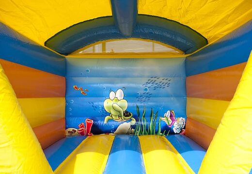 Vendo castello gonfiabile per bambini con mini tetto a tema mondo marino. Acquista castelli gonfiabili online su JB Gonfiabili Italia