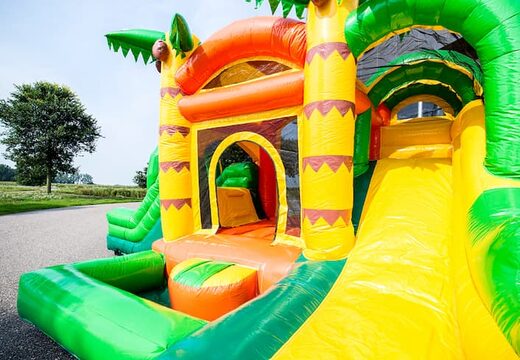 Mini castello gonfiabile multigiocatore a tema giungla per bambini. Ordina i castelli gonfiabili online su JB Gonfiabili Italia