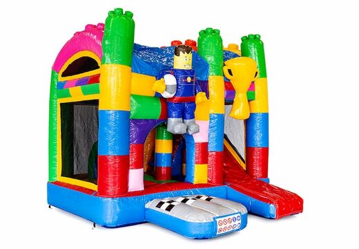 Mini castello gonfiabile multigiocatore in tema Lego per bambini. Ordina i castelli gonfiabili online su JB Gonfiabili Italia