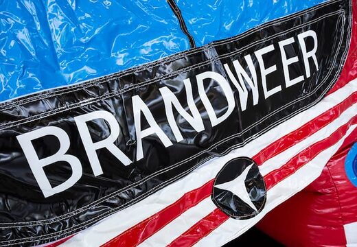 Bestel medium opblaasbare brandweer springkasteel met glijbaan voor kinderen. Koop opblaasbare springkastelen online at JB Inflatables Nederland 