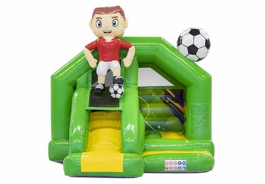Acquista scivolo gonfiabile combo scivolo gonfiabile con tema calcio in verde per bambini