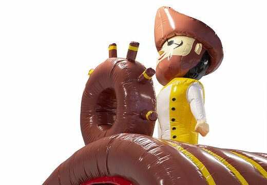 Acquista un percorso ad ostacoli gonfiabile a tema barca dei pirati di 9 metri per bambini. Ordina ora i percorsi ad ostacoli gonfiabili online su JB Gonfiabili Italia