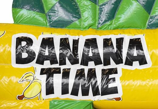 Acquista cuscino gonfiabile a tema scimmia banana con scivolo per bambini
