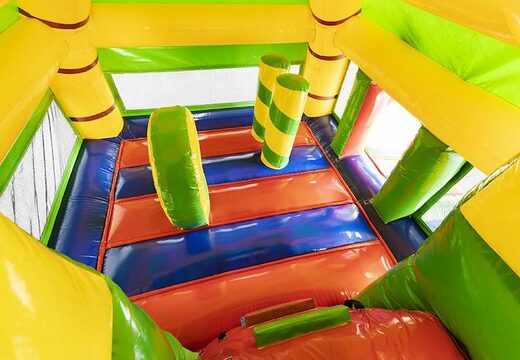 Acquista grande cuscino gonfiabile ad aria con scivolo in tema coccodrillo per bambini