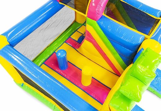 Ordina un castello gonfiabile gonfiabile a tema Hawaii con scivolo per bambini