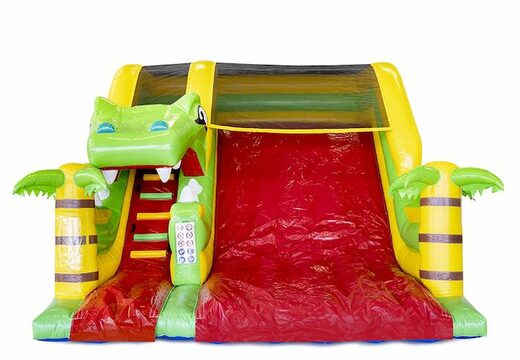 Vendo scivolo gonfiabile per bambini a tema dinosauro rosso e verde