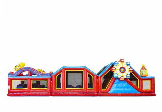 Ordina un percorso ad ostacoli modulare di 19 m a tema montagne russe con oggetti 3D abbinati e percorsi doppi in diversi temi per bambini. Acquista ora i percorsi ad ostacoli gonfiabili online su JB Gonfiabili Italia