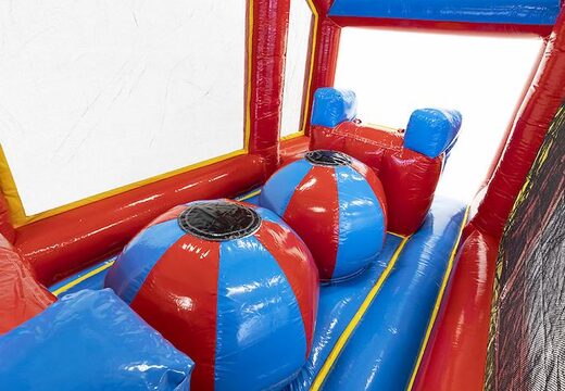 Percorso a ostacoli gonfiabile modulare di 19 metri a tema montagne russe, oggetti 3D e un doppio percorso a temi diversi per i bambini. Acquista ora i percorsi ad ostacoli gonfiabili online su JB Gonfiabili Italia