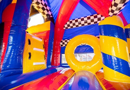 Cuscino multigioco super air in tema formula 1 con sopra auto da corsa in vendita per bambini