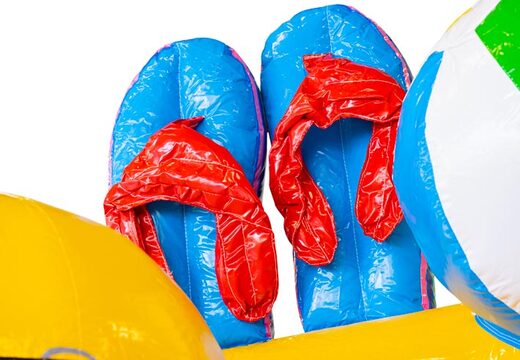 ordina cuscino d'aria gonfiabile a tema mondo delle anatre con scivolo per bambini