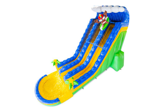 Scivolo gonfiabile Waterslide D22 Hawaii a tema tropicale con palme in vendita