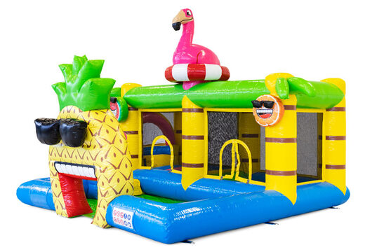 Acquista castello gonfiabile gonfiabile a tema Flamingo per bambini. Ordina i gonfiabili online su JB Gonfiabili Italia