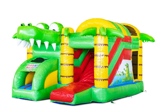 Acquista il castello gonfiabile coperto Mini Multiplay con scivolo a tema Coccodrillo per bambini. Ordina ora i castelli gonfiabili gonfiabili da JB Gonfiabili Italia