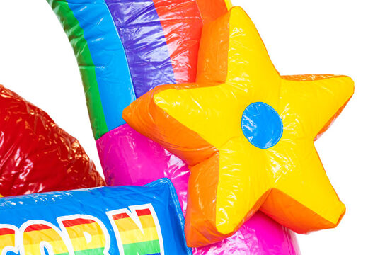 Ordina il castello gonfiabile Mini Multiplay gonfiabile a tema Unicorno per bambini. Acquista castelli gonfiabili gonfiabili da JB Gonfiabili Italia