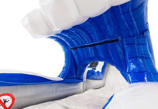 Ordina scivolo acquatico gonfiabile con bagno in blu, bianco, argento