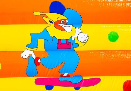 Castello gonfiabile del particolare del pagliaccio