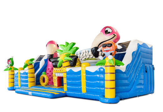 Ordina online uno scivolo gonfiabile laterale blu