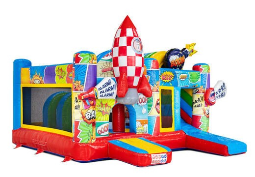 Rosso blu giallo razzo bomba tema fumetto multiplay