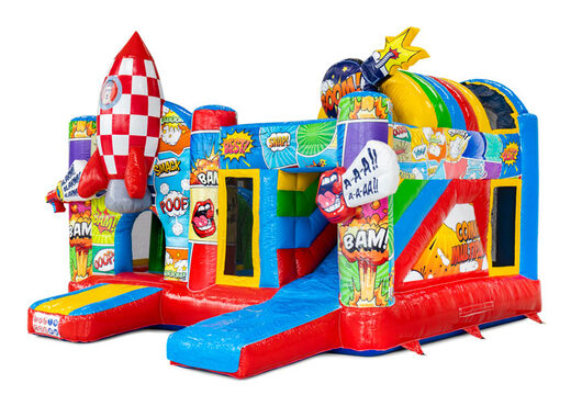 Ordina online il multiplay a tema fumetto con scivolo e oggetti da gioco