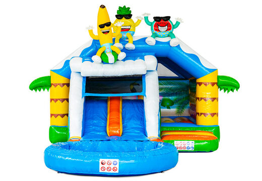 Acquista il castello gonfiabile Slide Combo Dubbelslide con tema Summer Party da JB
