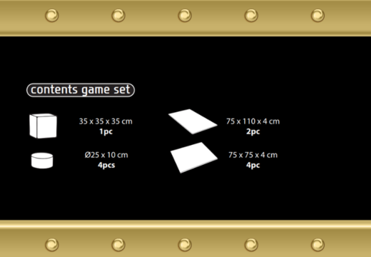 Contenuto del set di gioco Softplay in tema di Pirata - Mondo Marino da acquistare presso JB