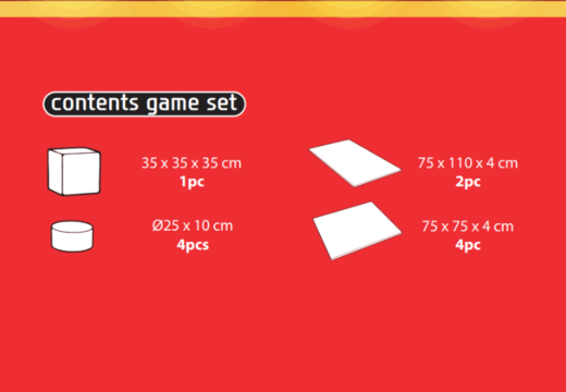 Contenuto del set di gioco Softplay in tema di montagne russe da acquistare presso JB