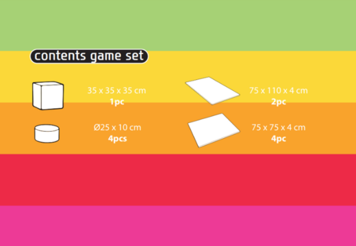 Contenuto del set di gioco Softplay in tema di unicorno da acquistare presso JB