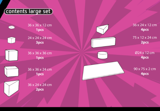 Contenuto del set Large Softplay in tema fumetto acquistare online