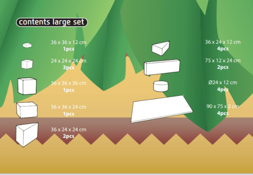 Acquista online il contenuto del set Softplay Large a tema Giungla - Dino