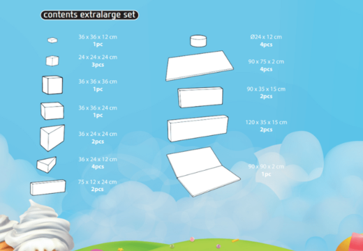 Ordina online il contenuto del set Softplay XL a tema Caramelle da JB Meppel