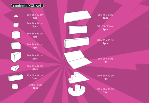 Ordina online il contenuto del set Softplay XXL a tema Fumetto da JB Inflatables a Meppel