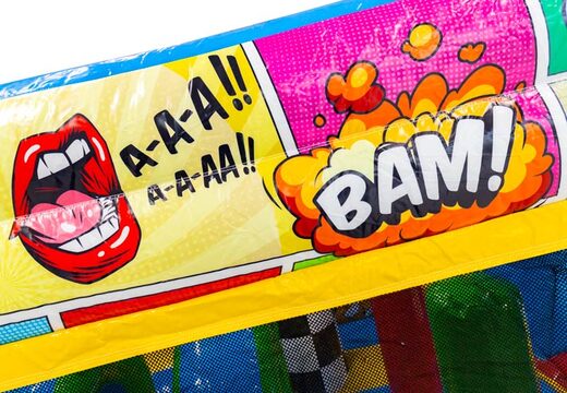 Tema del castello gonfiabile Illustrazioni a fumetti da un fumetto labbra ed esplosione da ordinare online