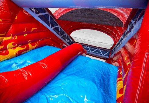 Scivolo blu e rosso del castello gonfiabile Dubbelslide in vendita da JB