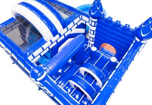 Castello gonfiabile interno con archi, colonne e sacchi per il pugilato in vendita presso JB