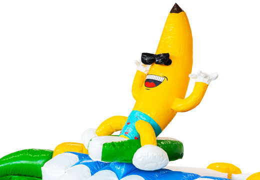 Figura 3D su banana gonfiabile con tema costume da bagno per festa estiva