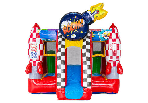 Acquista il castello gonfiabile Midi Bounce a tema fumetto da JB Inflatables, accattivante e colorato