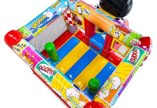 Acquista il castello gonfiabile Midi Bounce con design a fumetti, perfetto per i noleggiatori