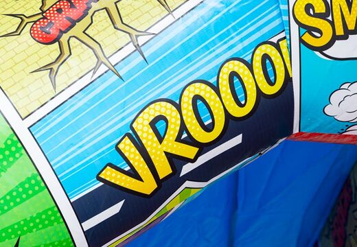 Castello gonfiabile A-frame a tema fumetto accattivante in vendita da JB Inflatables